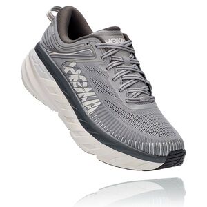 Hoka Bondi 7 Gray and White Athletic Sneakers Size 14 NIB